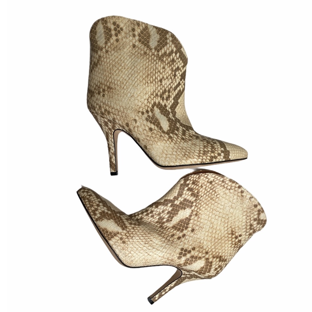 Paris Texas Python-Embossed Leather Ankle Boots 6 - image 3